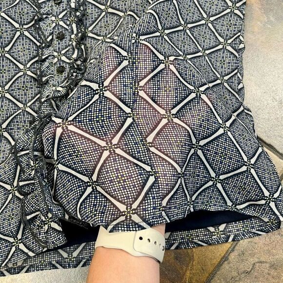 George Me By Mark Eisen Plaid Ruffle Button Down Blouse XL - Picture 9 of 12